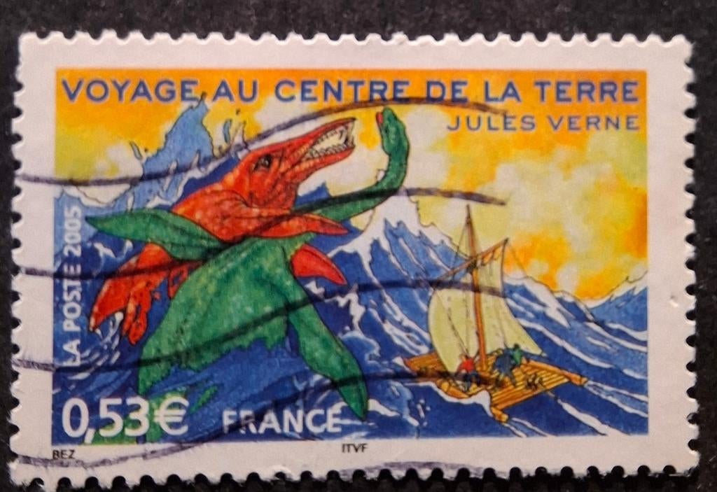 Frankrijk 532 jules verne, Postzegels en Munten, Ophalen of Verzenden, Overige thema's