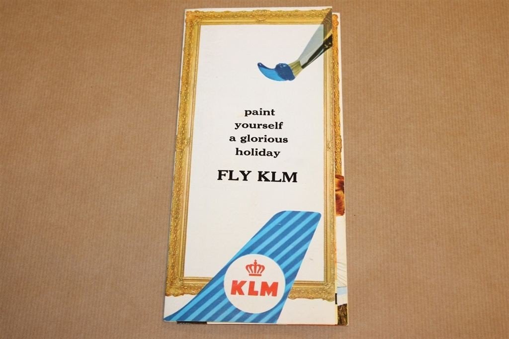 Zeldzame vakantiebrochure KLM - 1960, Ophalen of Verzenden, Zo goed als nieuw, Schaalmodel