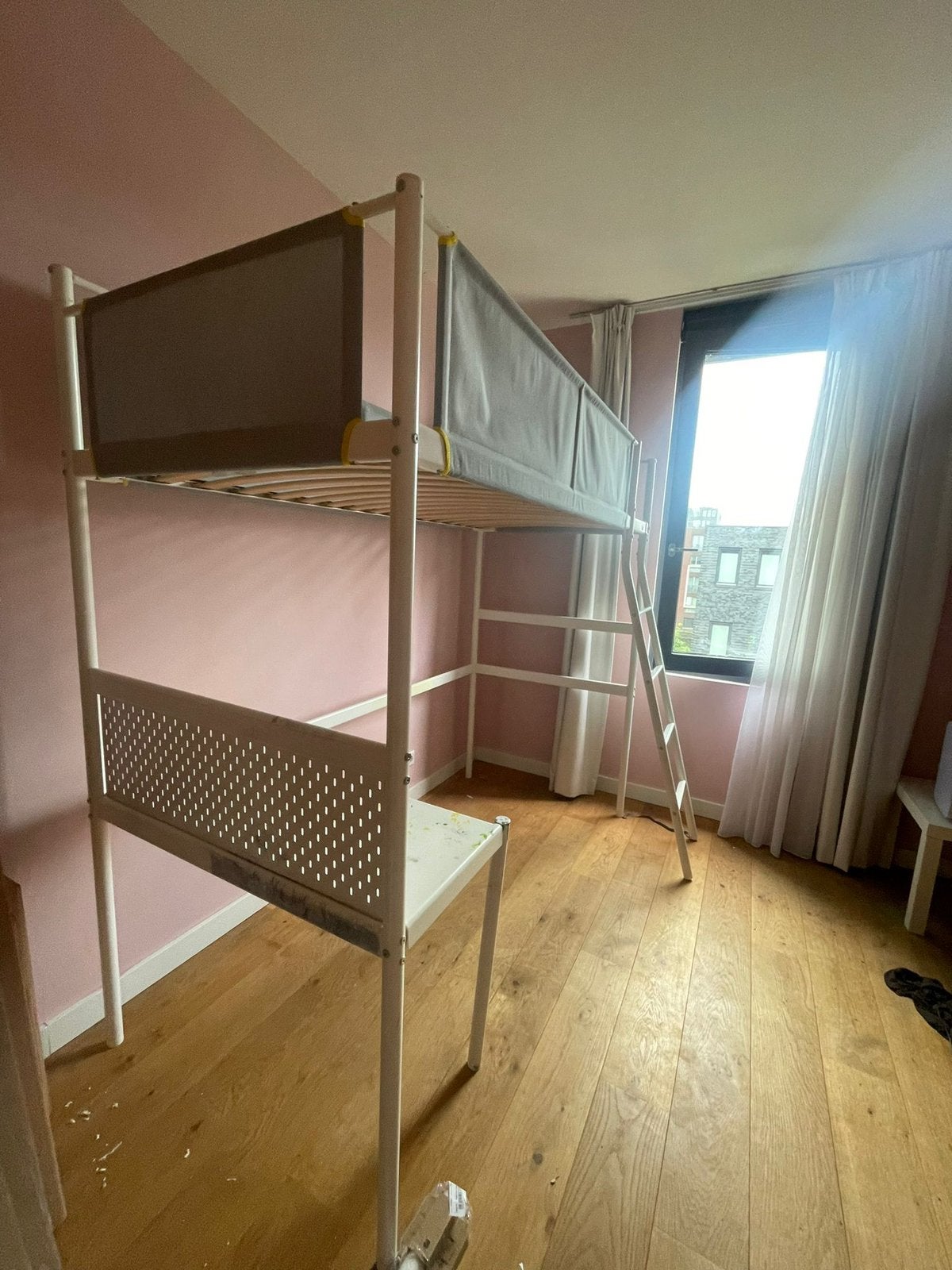 Ikea Vitval met bureatje, Ophalen, Gebruikt, Eenpersoons, Hoogslaper