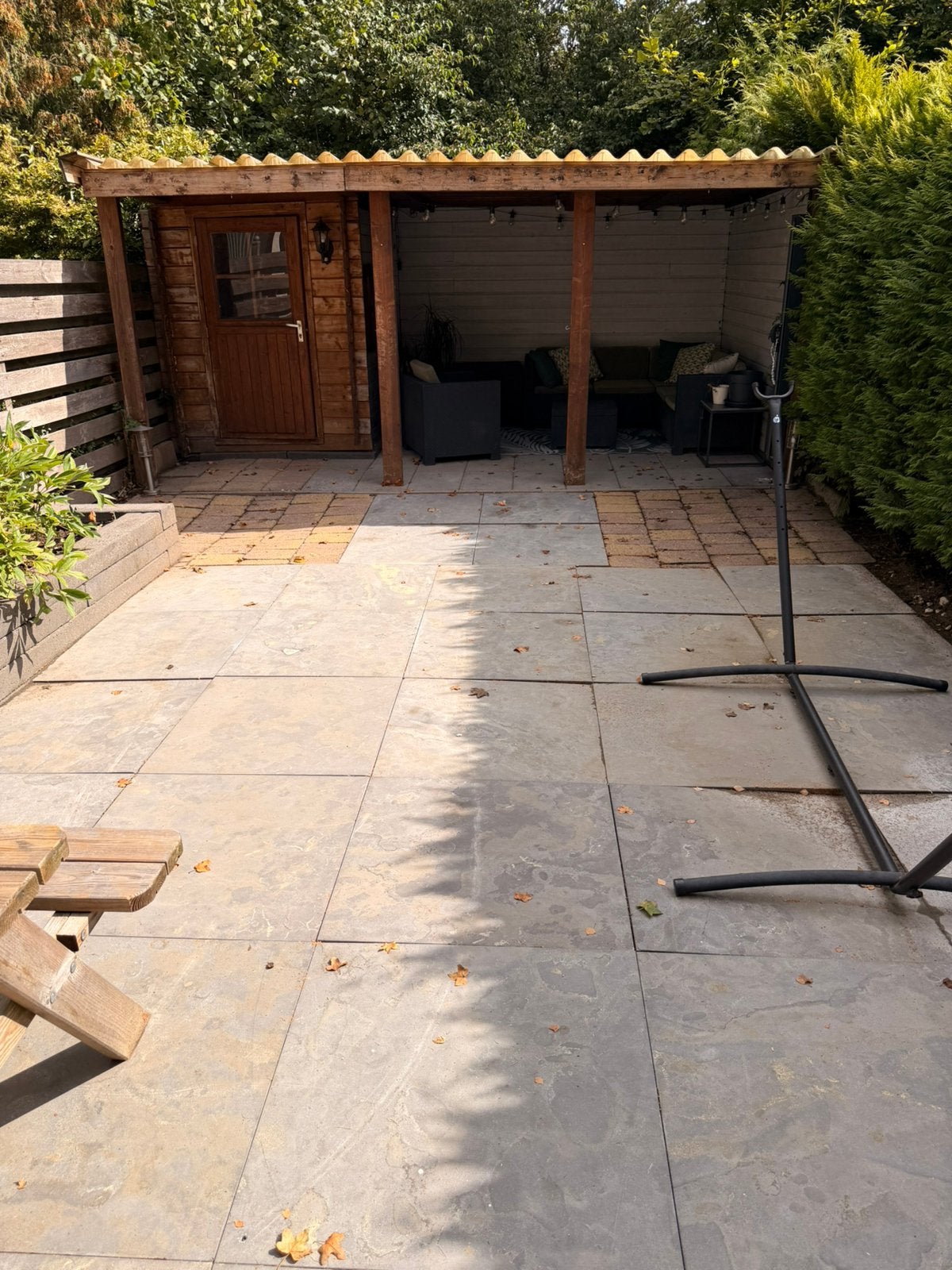 10x Grote grijze terrastegels. Zelf verwijderen, Tuin en Terras, Ophalen, Gebruikt, 5 tot 10 m², Beton