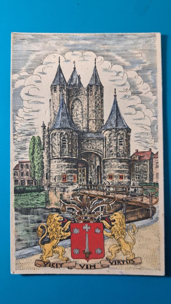 Haarlem Amsterdamse Poort. Vicit vim virtus., Ophalen of Verzenden, Ongelopen, Noord-Holland