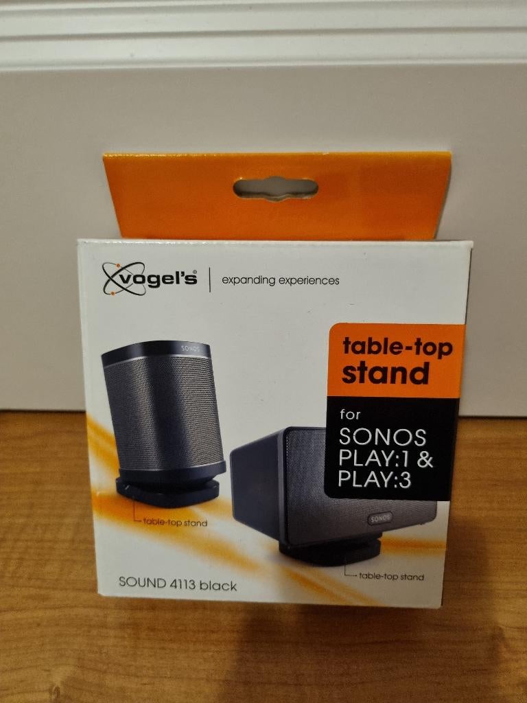 2x Nieuwe zwarte Vogel's table top stand voor Sonos Play 1/3, Audio, Tv en Foto, Luidsprekers, Nieuw, Ophalen of Verzenden, Sonos