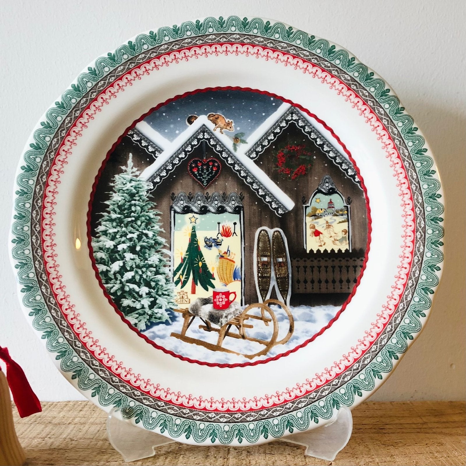 Gien Chalet Noël Jaarbord Kerstbord 2021, Overige merken, Keramiek, Nieuw, Ophalen of Verzenden