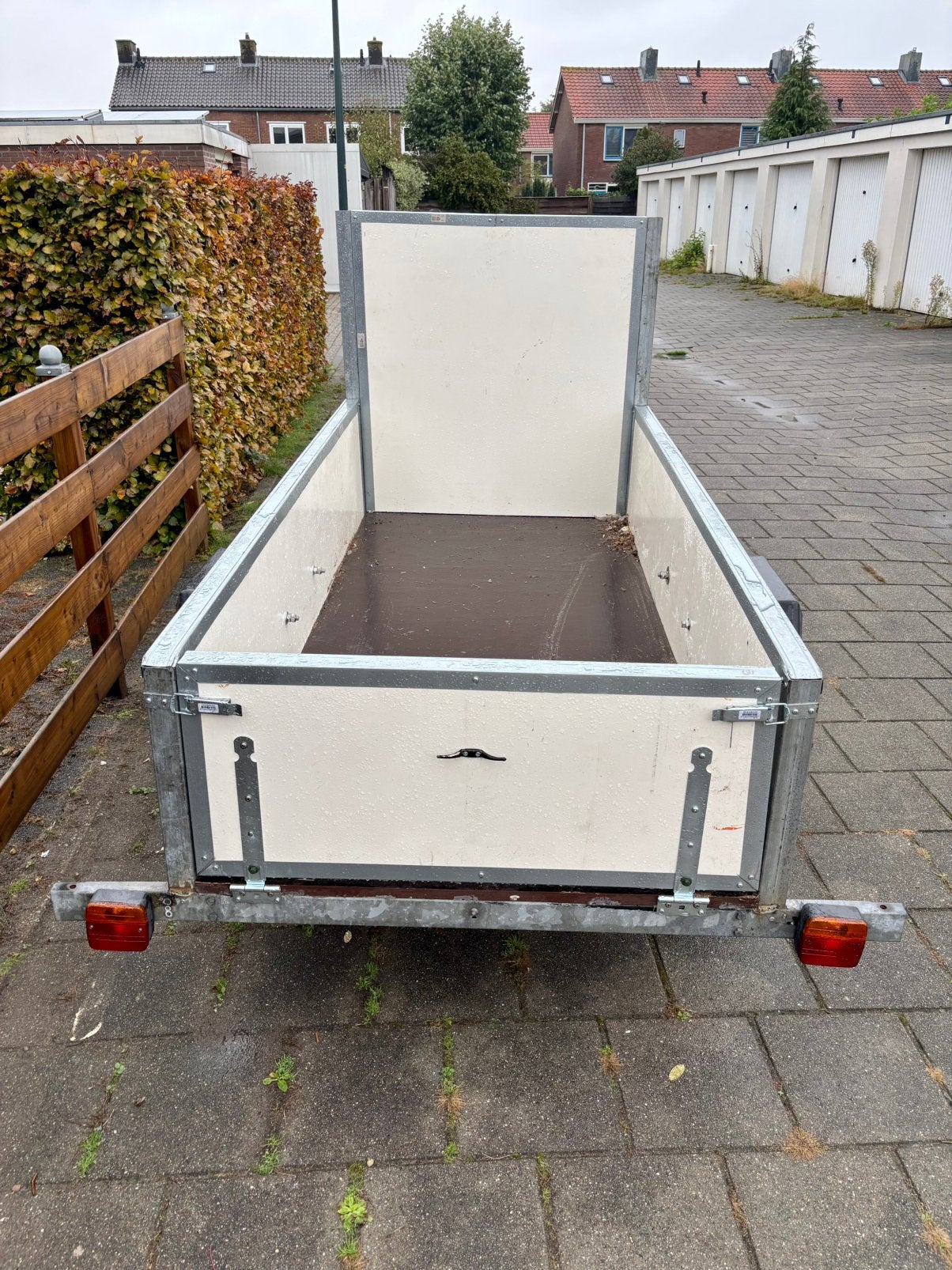 Aanhanger enkelasser geremd 750kg B rijbewijs, Ophalen, Zo goed als nieuw