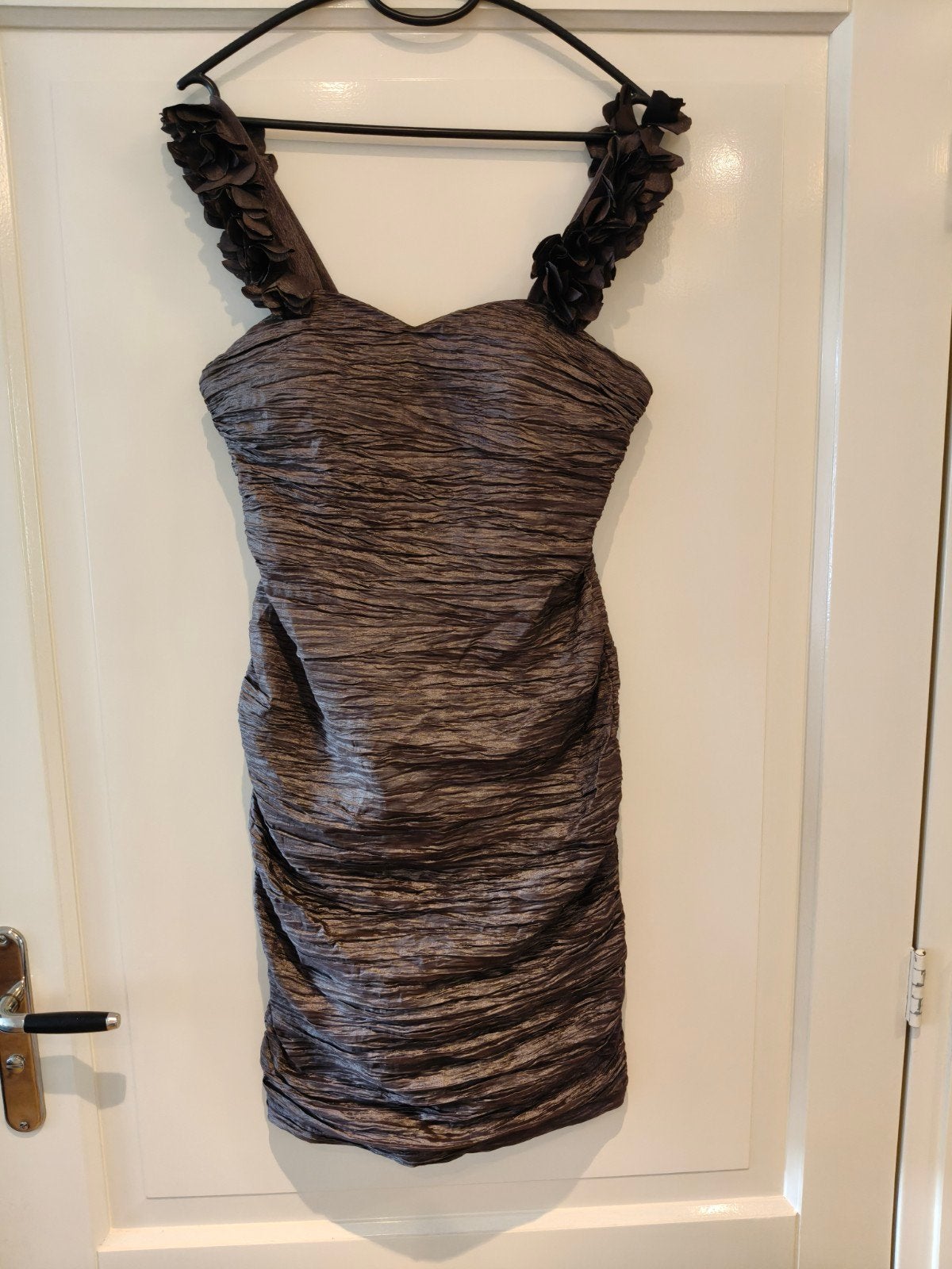 Mooie gala jurk / feest jurk, Kleding | Dames, Gelegenheidskleding, Galajurk, Bruin, Maat 42/44 (L), Flower by Charm's Paris