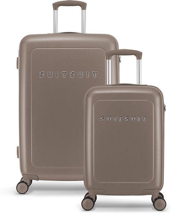 ✅NIEUW✅ SUITSUIT Duo kofferset Natura (55/76 cm) Plaza Taupe, Hard kunststof, 45 tot 55 cm, Ophalen of Verzenden, 70 cm of meer