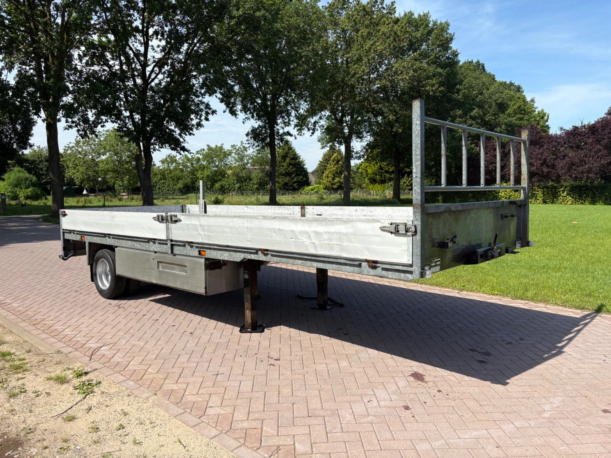 VELDHUIZEN platform BE oplegger met aluminium zijboorden, Auto's, Overige brandstoffen, Origineel Nederlands, Bedrijf, Aanhangers en Opleggers