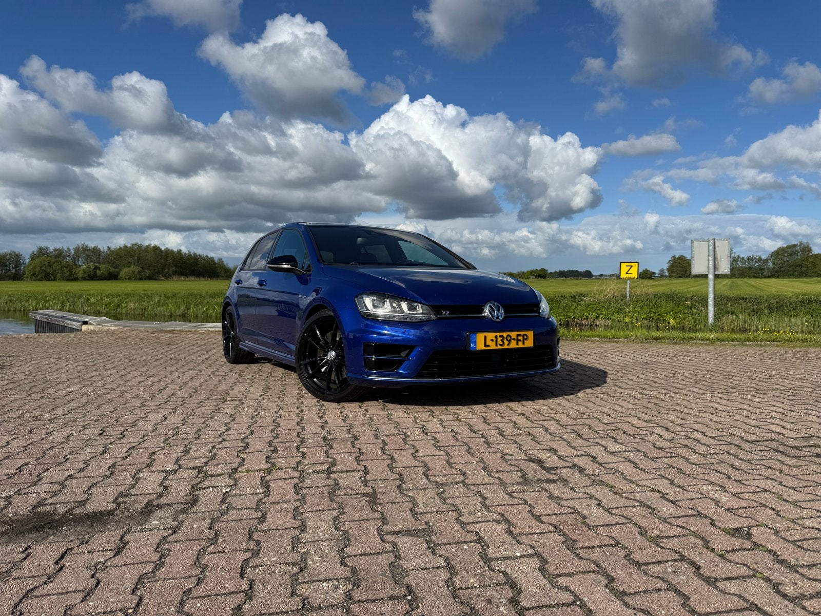 Volkswagen Golf 2.0 TSI R 221KW 5D 4MOTION DSG 2015 Blauw, Auto's, Automaat, Zwart, 4 cilinders, 1984 cc