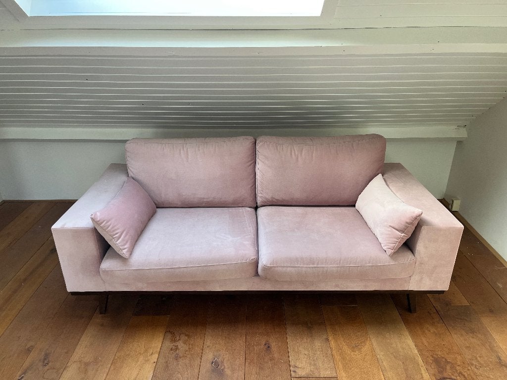 Roze bank, Ophalen, Gebruikt, Driepersoons, 75 tot 100 cm