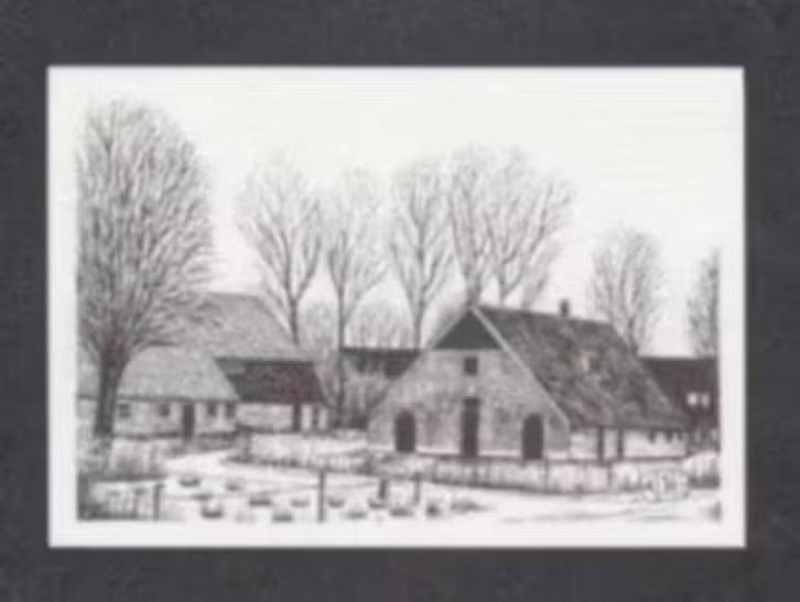 Hardenberg Baalder Bergweg Boerderij Pentekening., Verzamelen, Ansichtkaarten | Nederland, Ophalen of Verzenden, 1960 tot 1980