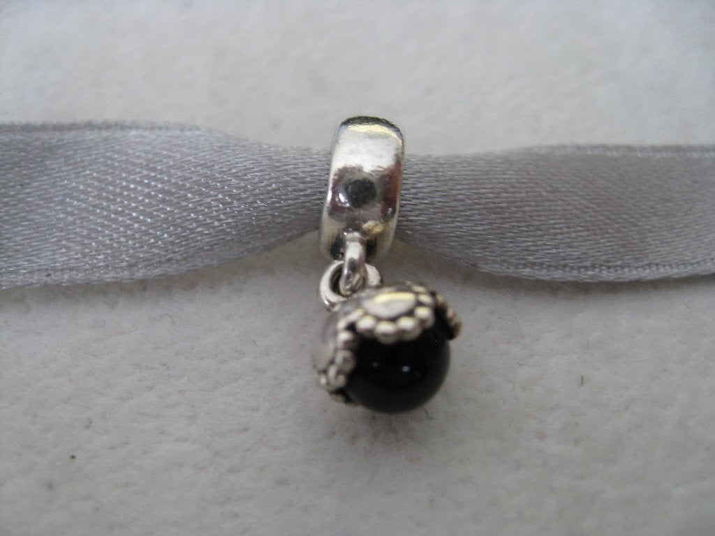 Pandora Hanger Met Onix, Ophalen of Verzenden, Zo goed als nieuw, Zilver, Pandora