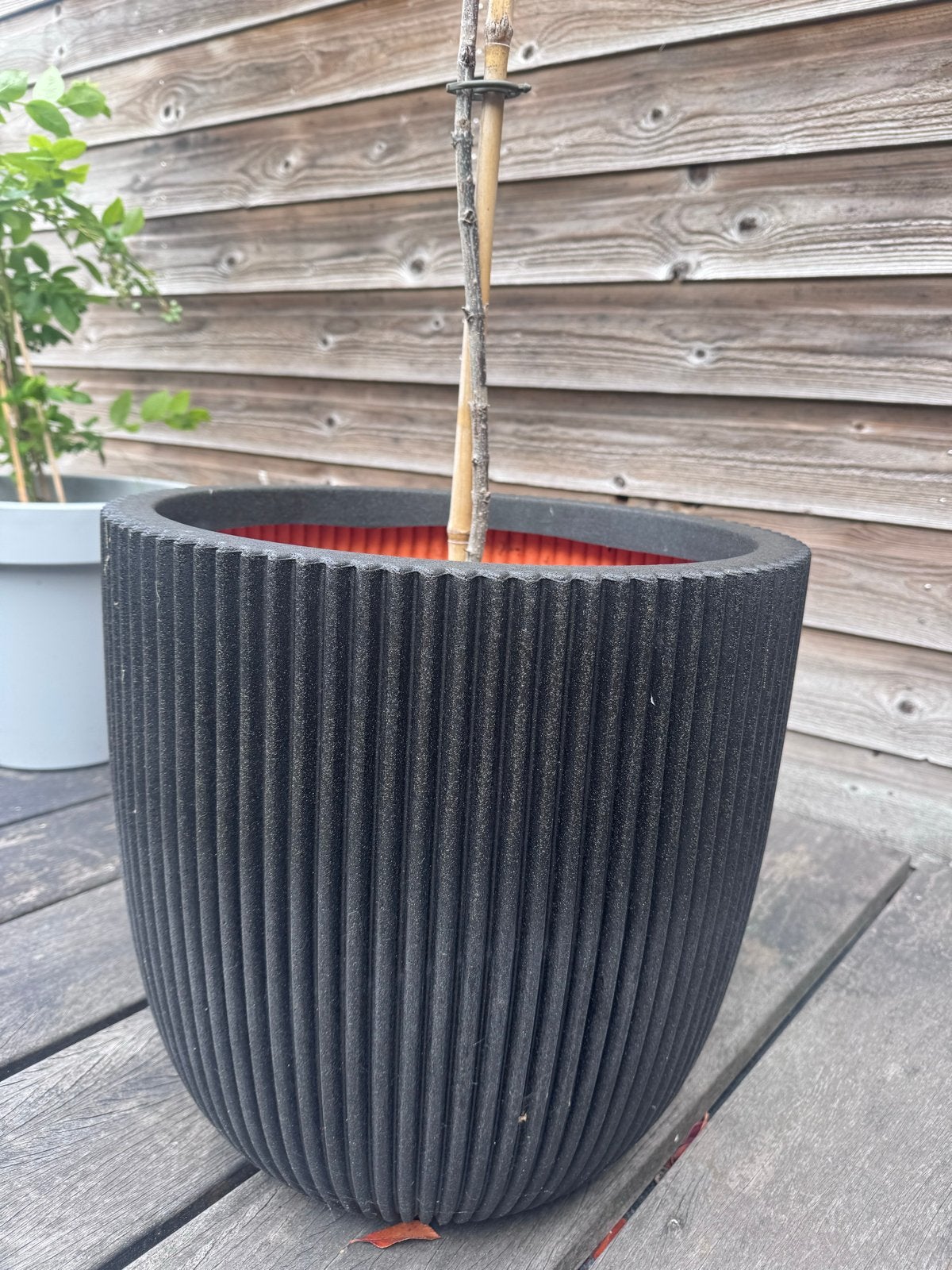 Capi Europe Bloempot bol Groove NL - 43x41 - Zwart, Ophalen, Kunststof, Gebruikt, 40 cm of meer