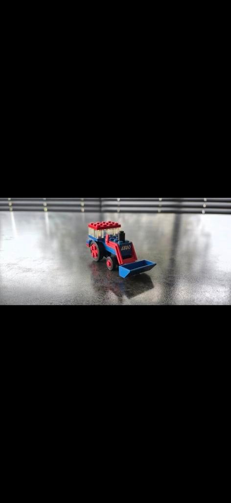 Vintage LEGO Tractor met Schep - Blauw/Rood jaren 70, Gebruikt, Overige thema's, Lego, Ophalen of Verzenden