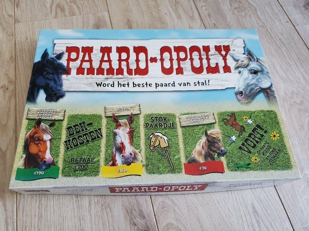 Paard-opoly bordspel Word het beste paard van stal!, Een of twee spelers, Ophalen, Gebruikt