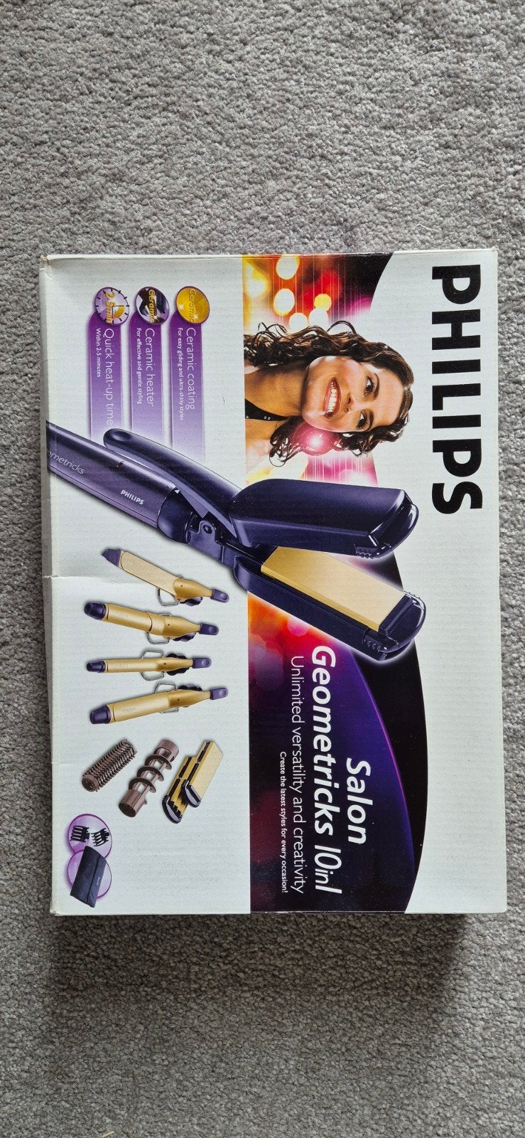 Philips Salon Geometricks 10-in-1 Krul- en Stijltang Set, Sieraden, Tassen en Uiterlijk, Uiterlijk | Haarverzorging, Ophalen of Verzenden
