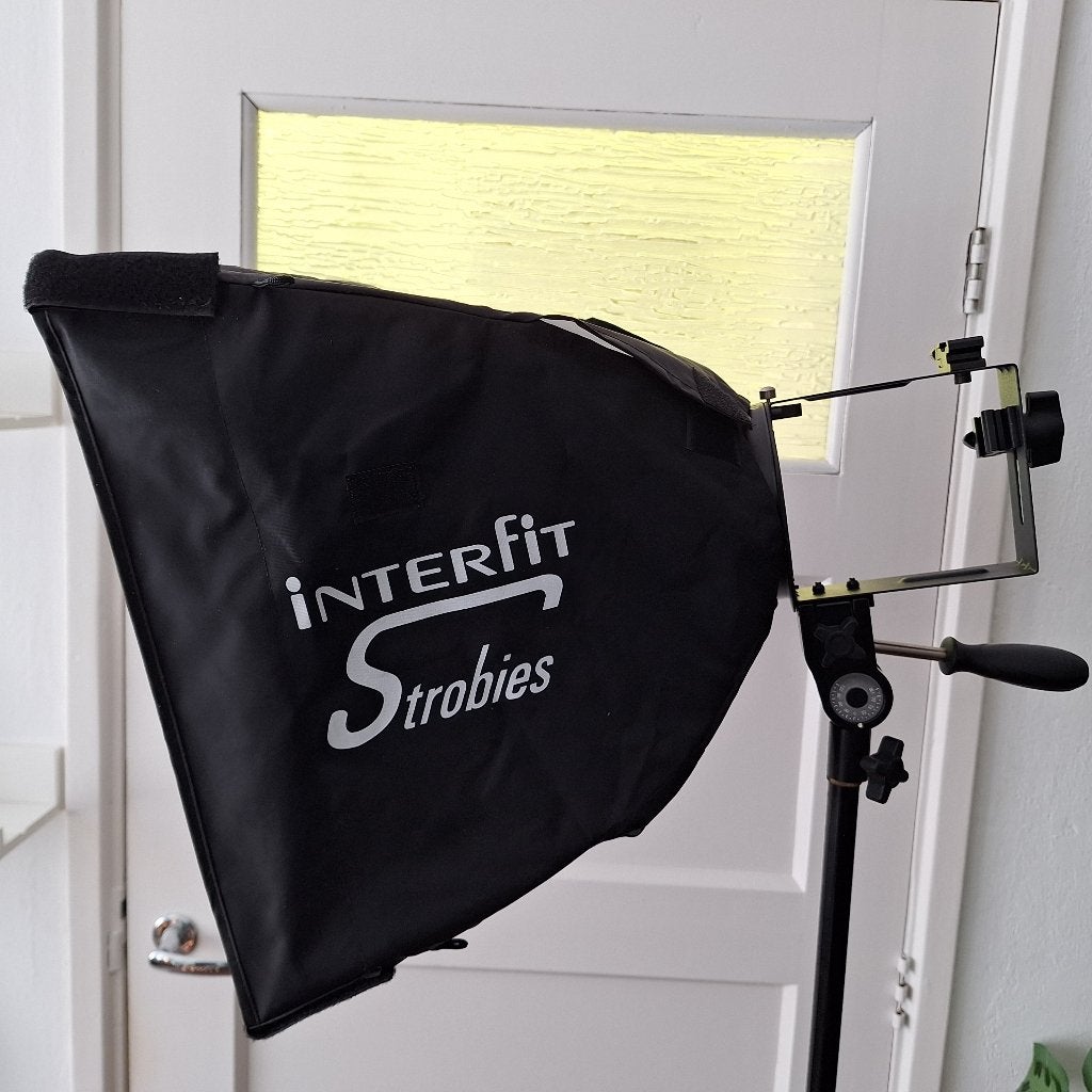 Kleine softbox + kap voor fotostudio - Interfit, Overige typen, Inclusief softbox, Ophalen of Verzenden, Zo goed als nieuw