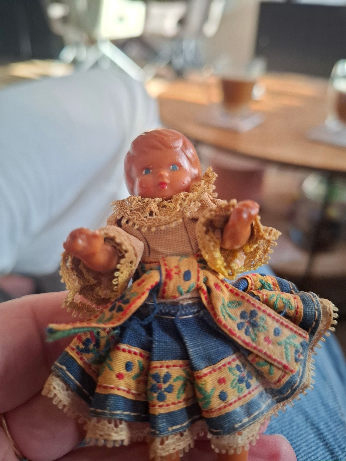 vinded poppetje 9cm, Ophalen of Verzenden, 9 cm