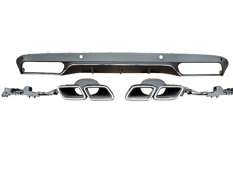 Diffuser W205 S205 C63 Style 14‑18 Chrome Std Bumper, Ophalen of Verzenden