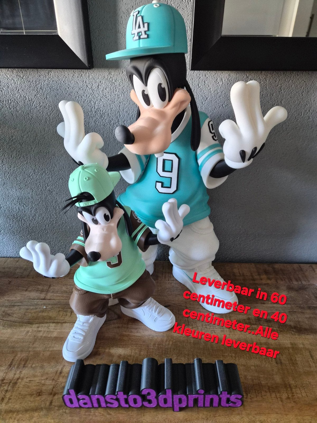 Goofy 3D geprint beeld - 40 en 60 cm - Diverse kleuren, Ophalen of Verzenden