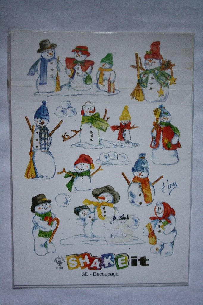10 st. A5 knipvellen A5 shake-it 3D collage 9824, Ophalen of Verzenden, Nieuw, Kerst, Knipvel