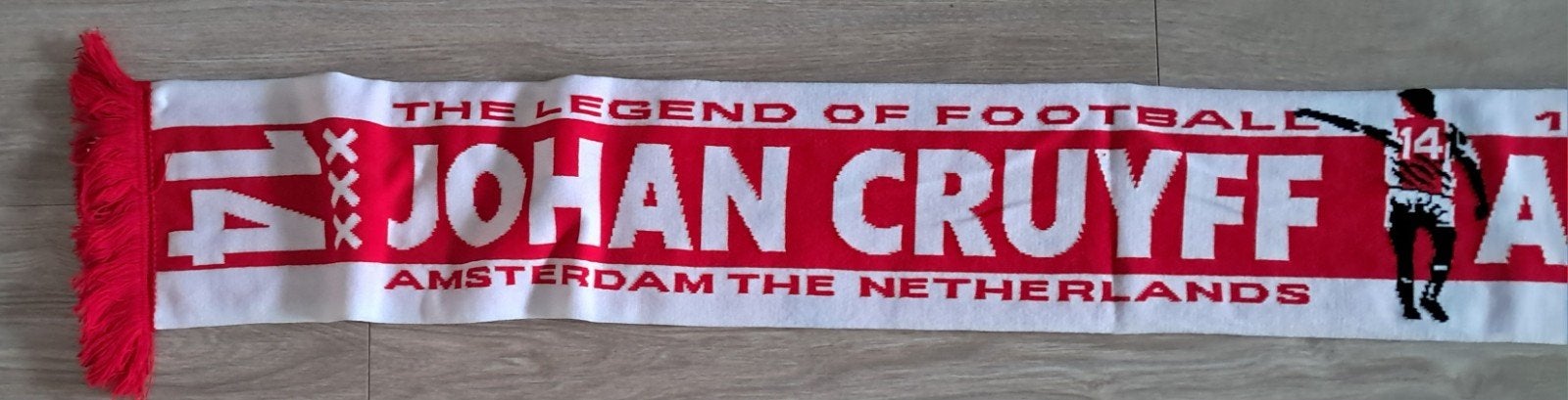 Ajax Johan Cruijff Arena Sjaal - The Legend of Football, Ophalen of Verzenden, Zo goed als nieuw, Ajax, Vaantje of Sjaal