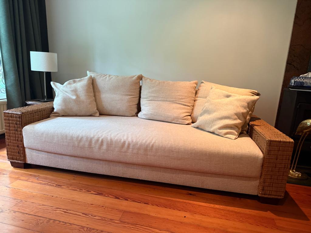 Slaapbank, Huis en Inrichting, Banken | Sofa's en Chaises Longues, Ophalen, Gebruikt, Tweepersoons, Stof