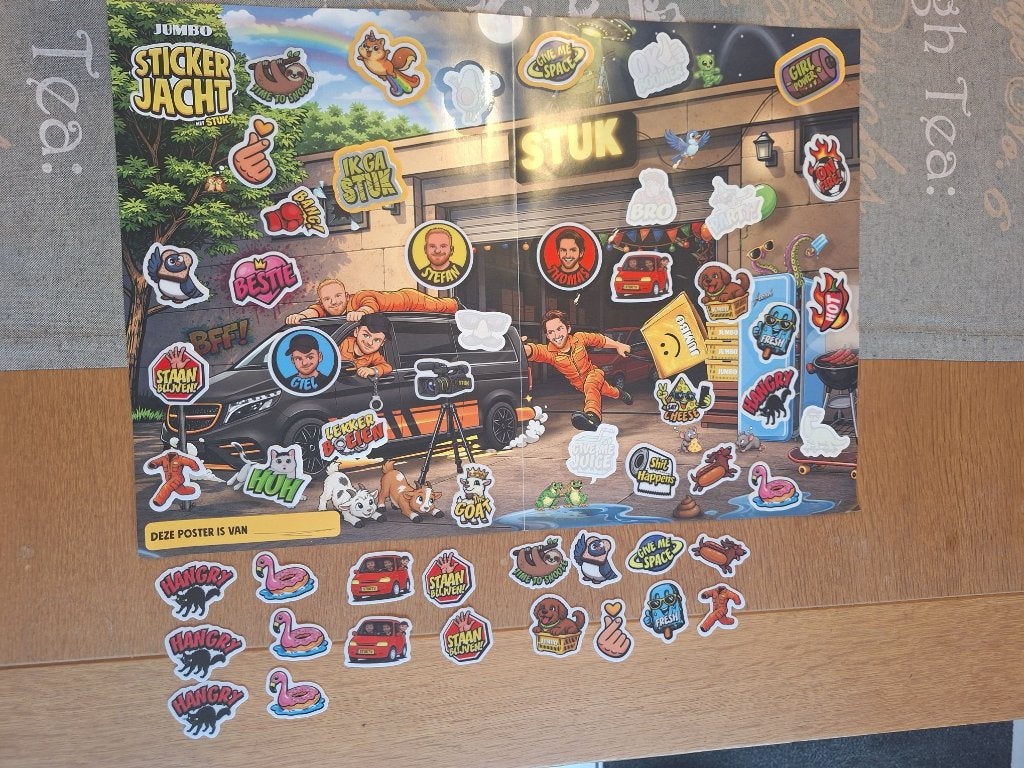 Jumbo - Stickerjacht met STUKTV - Stickers + verzamelposter, Verzamelen, Albert Heijn, Ophalen of Verzenden