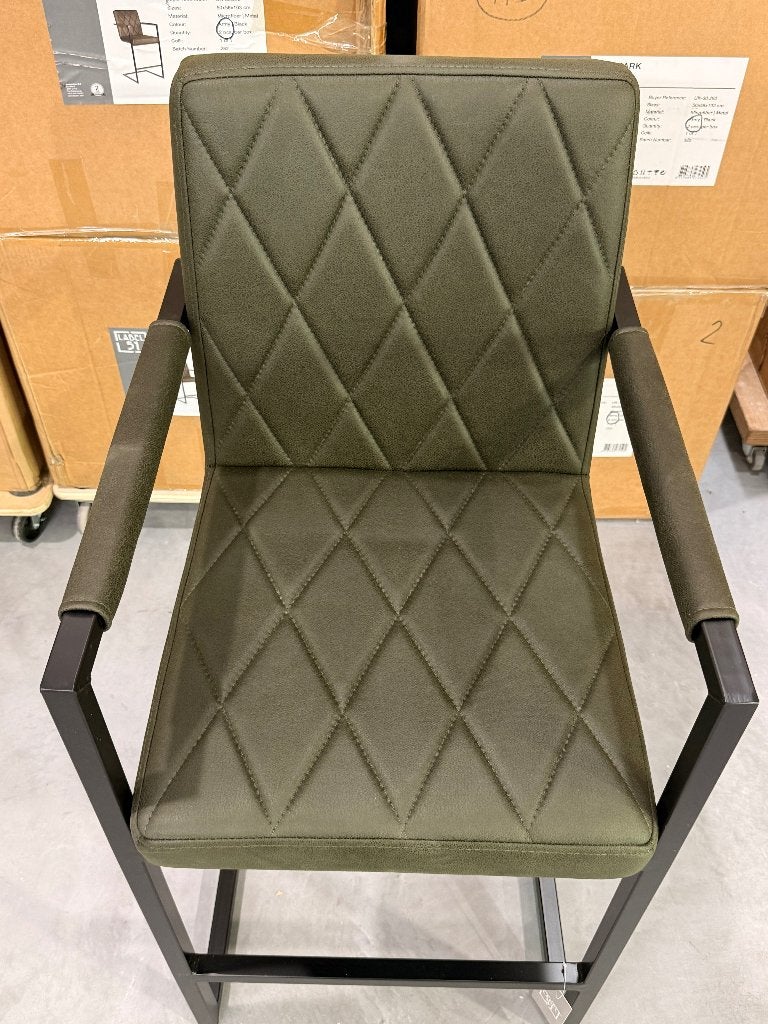 Label51 Denmark barkruk legergroen | Nieuw | 12 stuks | €79, Ophalen, 5 krukken of meer, Met voetsteun, Nieuw