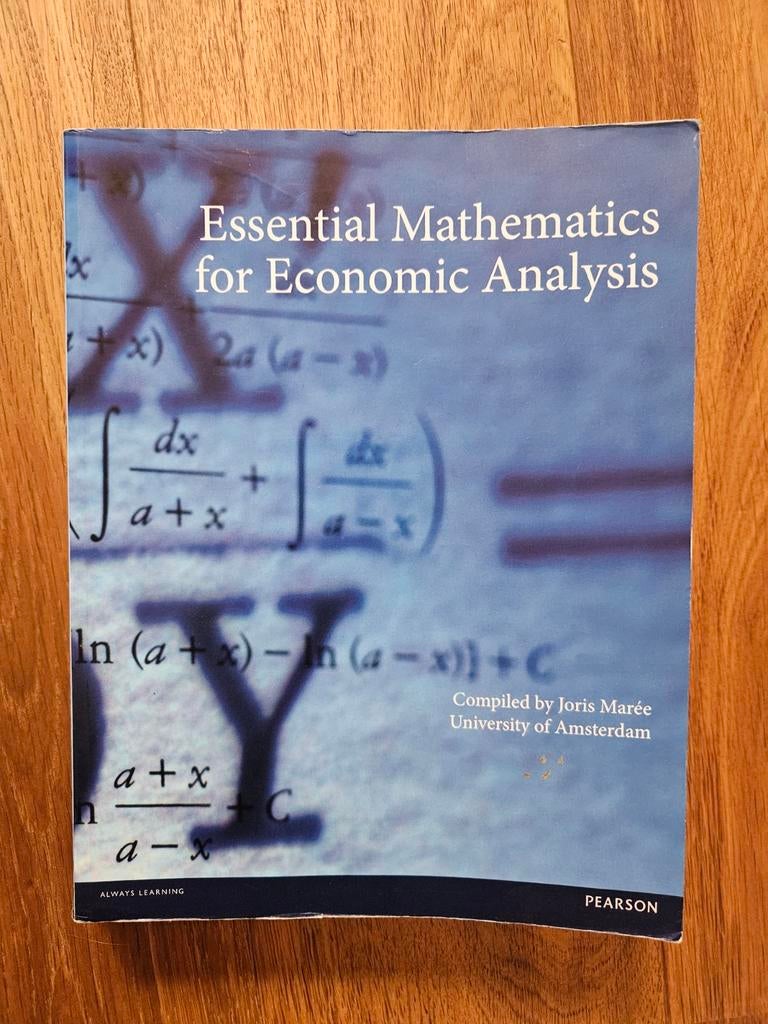 Essential Mathematics for Economic Analysis - Joris Maree, Boeken, Ophalen of Verzenden, Gamma, Joris Maree, WO