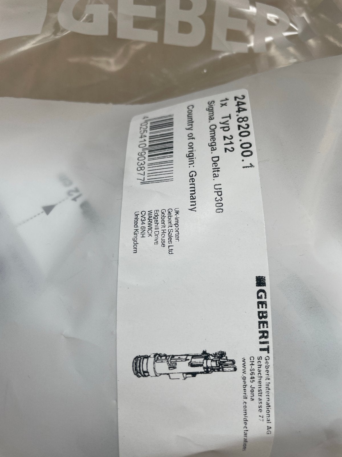 Geberit Sigma Omega Delta UP300 Type 212 Vlotterkraan, Ophalen of Verzenden, Nieuw, Toilet