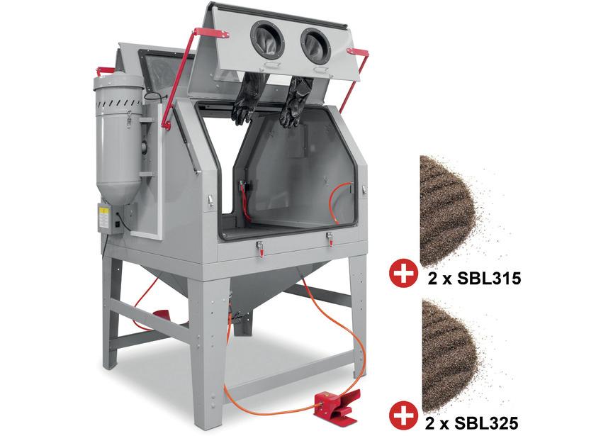PACK straalcabine met 100 kg korund straalmiddel MW Tools, Ophalen, Nieuw