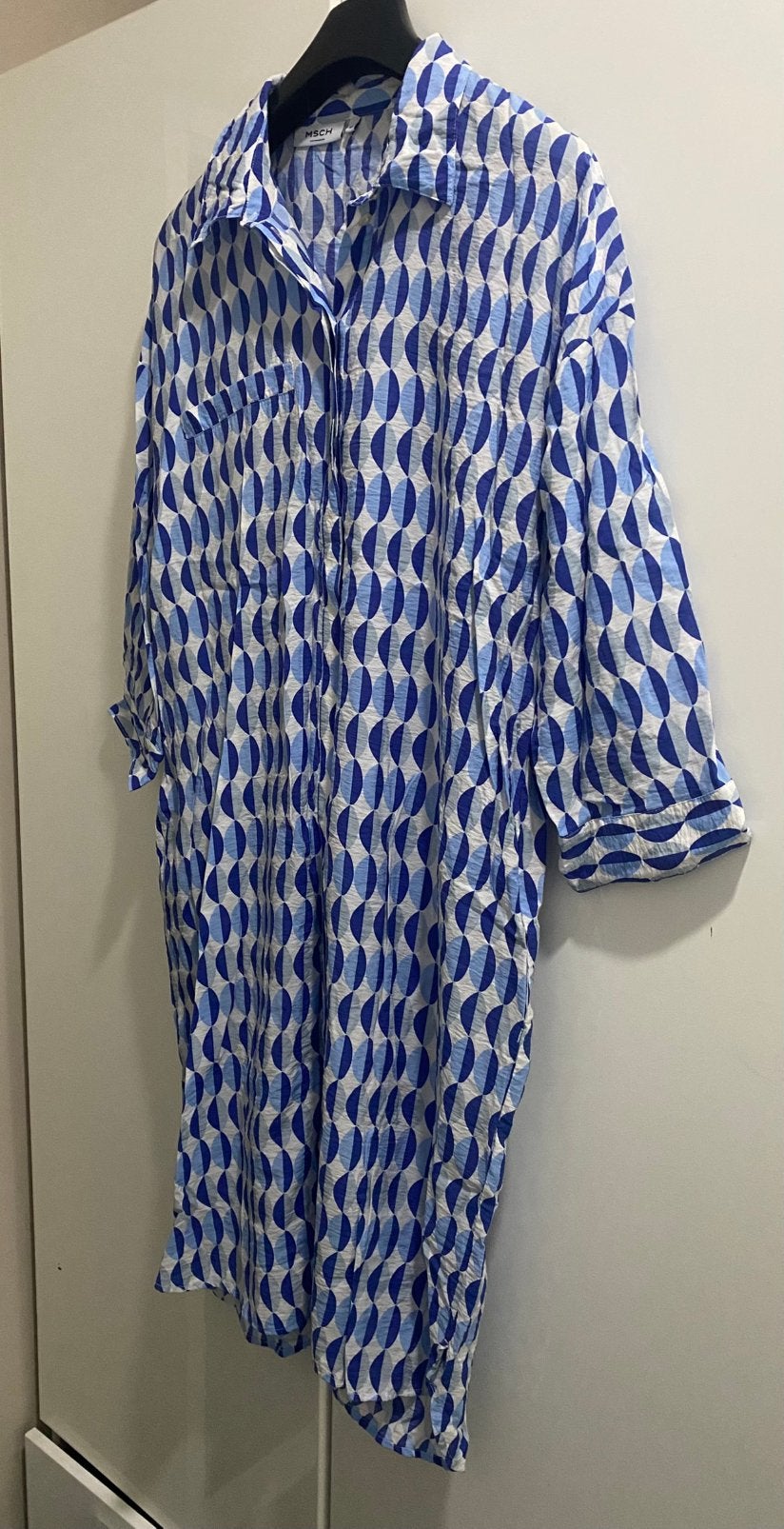 Msch jurk, Ophalen of Verzenden, Zo goed als nieuw, Blauw, Knielengte