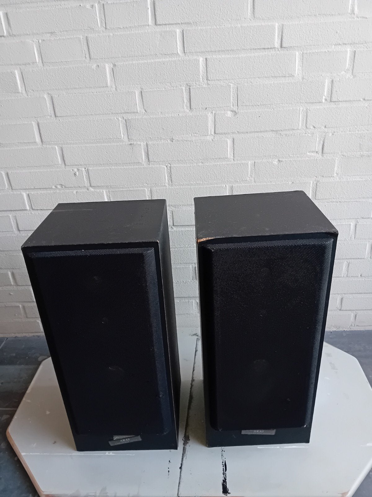Akai SR-530 Speakers - Vintage Boekenplank Luidsprekers, Gebruikt, Minder dan 60 watt, Boekenplank luidspreker, Ophalen