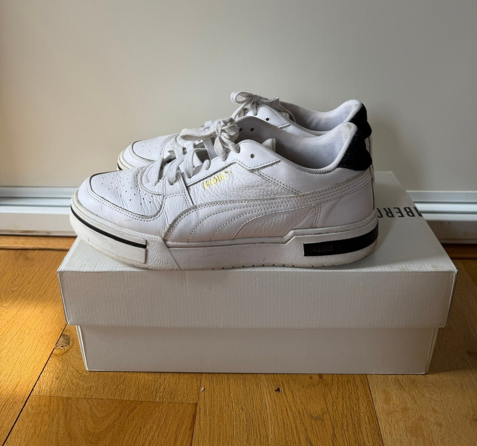 Puma witte sneakers, heren, maat 44,5, Wit, Ophalen of Verzenden, Sneakers of Gympen, Gedragen