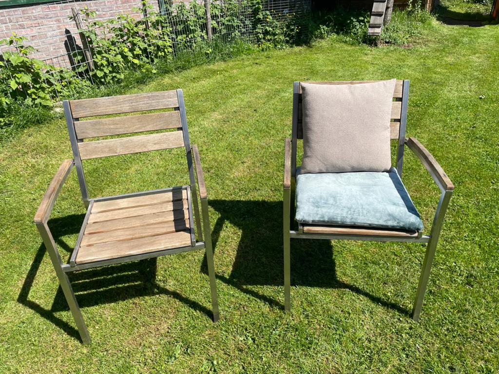 Tuinstoelen, Ophalen, 6 zitplaatsen, Zo goed als nieuw, Stoel