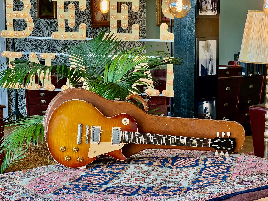 1953 - 1958 Gibson 3.8Kg Les Paul Goldtop - Burst Conversion, Muziek en Instrumenten, Gibson, Gebruikt, Ophalen of Verzenden, Mel@gibson.com