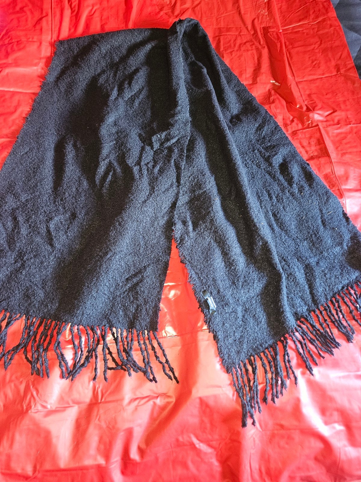 Zwarte LC Waikiki sjaal met franjes, Kleding | Dames, LC Waikiki, Verzenden, Gedragen, Sjaal