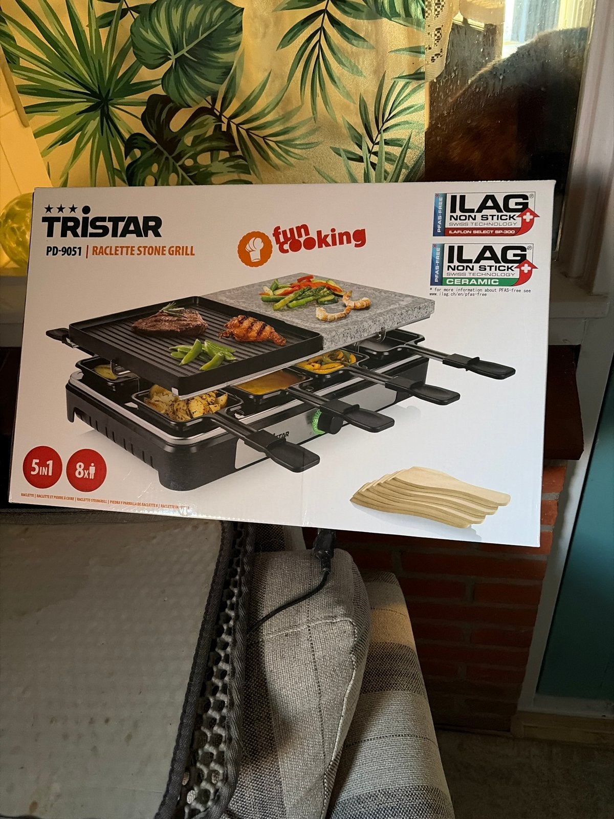 Tristar PD-9051 Raclette Steen Grill - 8 personen, Ophalen, Nieuw, 8 personen of meer