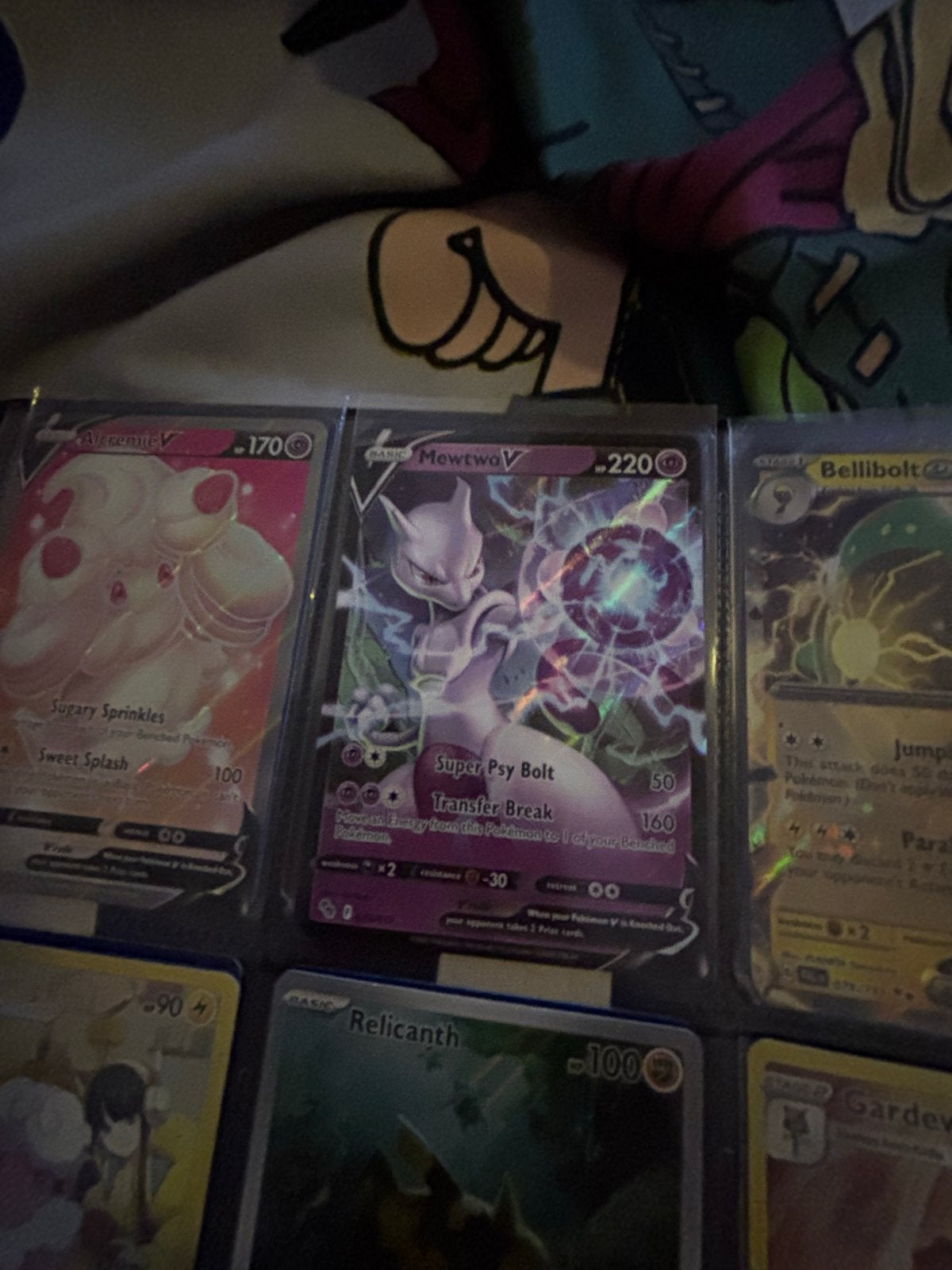 Mewtwo V Pokémonkaart - Zeldzaam en in goede staat, Ophalen of Verzenden, Zo goed als nieuw, Losse kaart