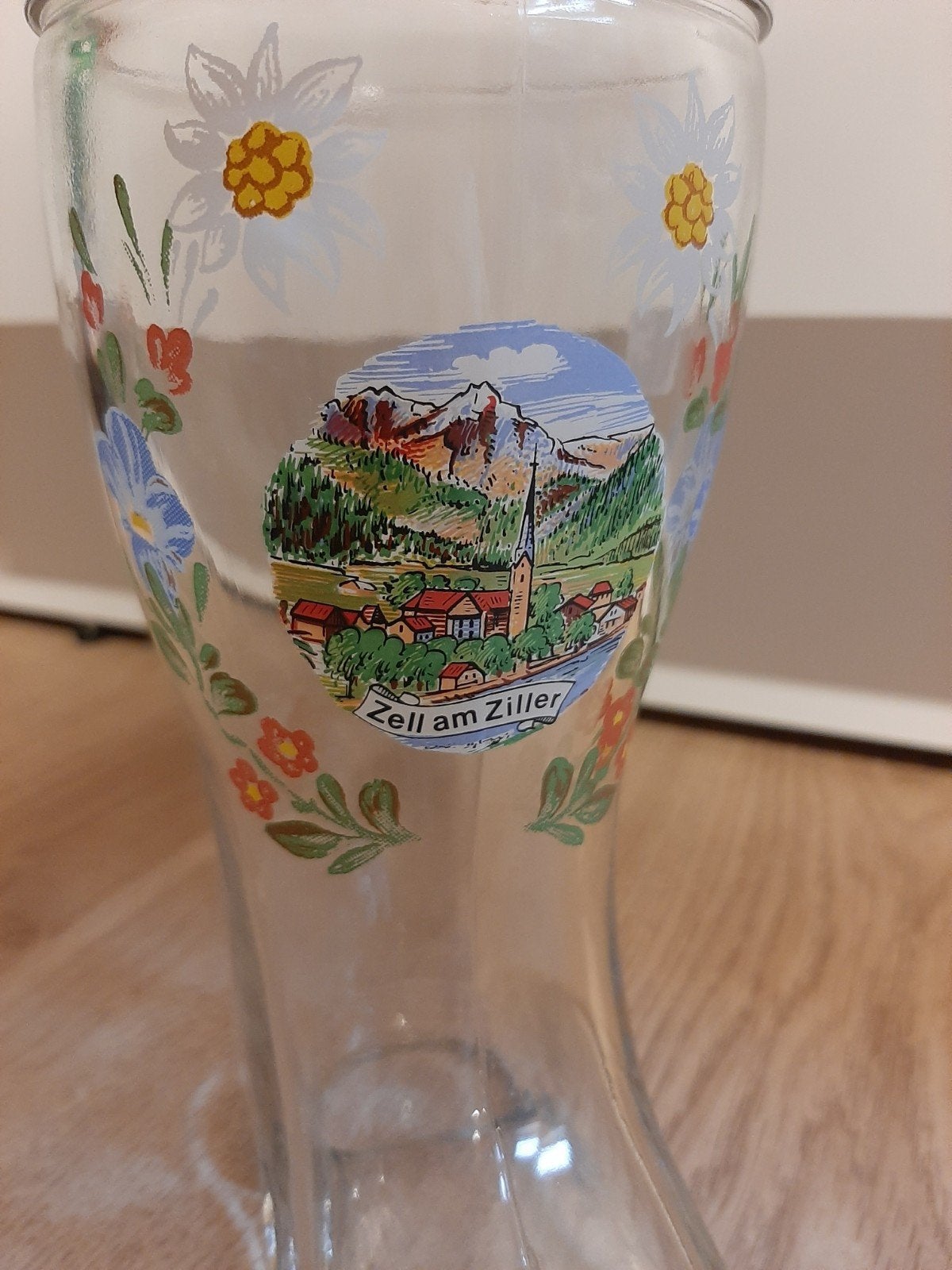 Zell am ziller laars glas 0,5l, Verzamelen, Ophalen of Verzenden