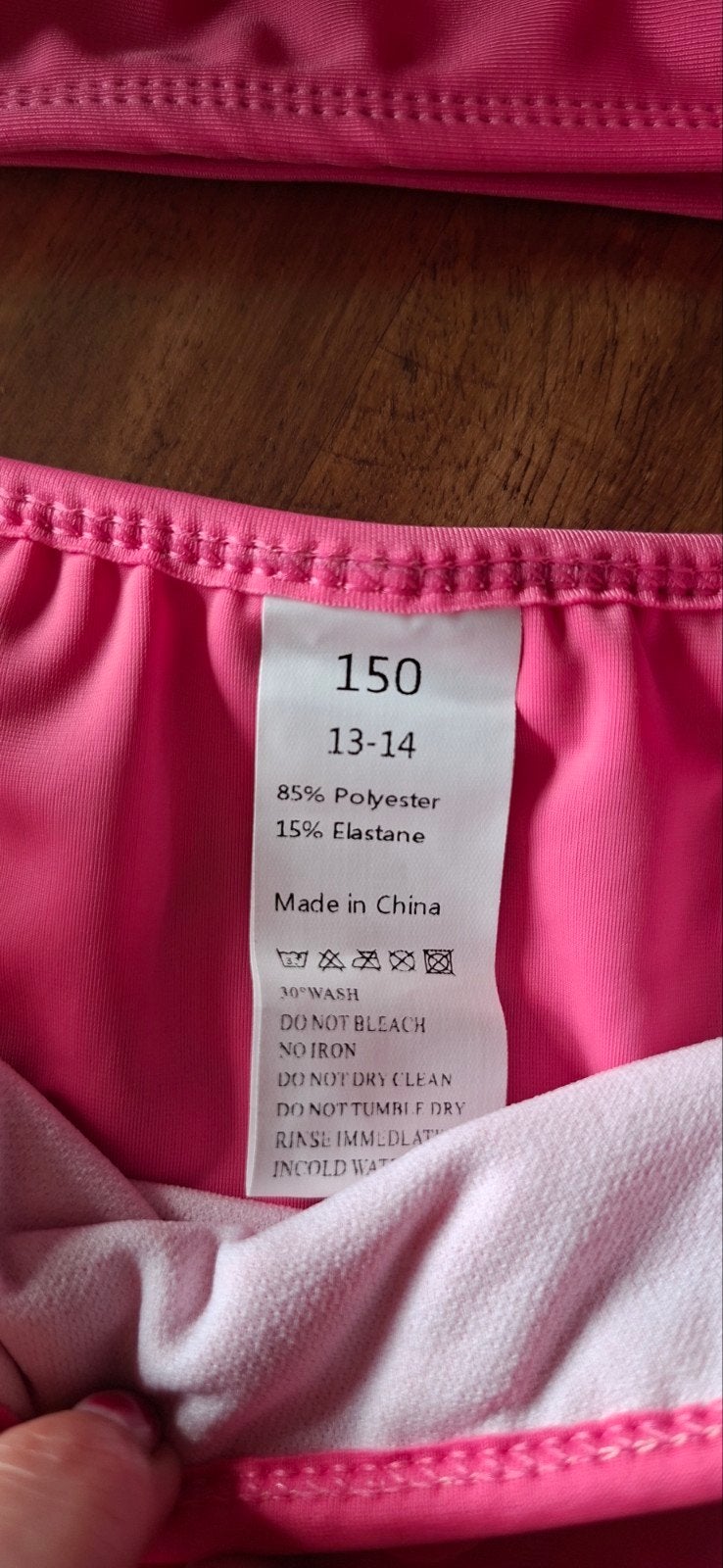 Roze bikini met ruches  nieuw - maat 150 (13-14 jaar), Ophalen of Verzenden, Nieuw, Roze, Bikini