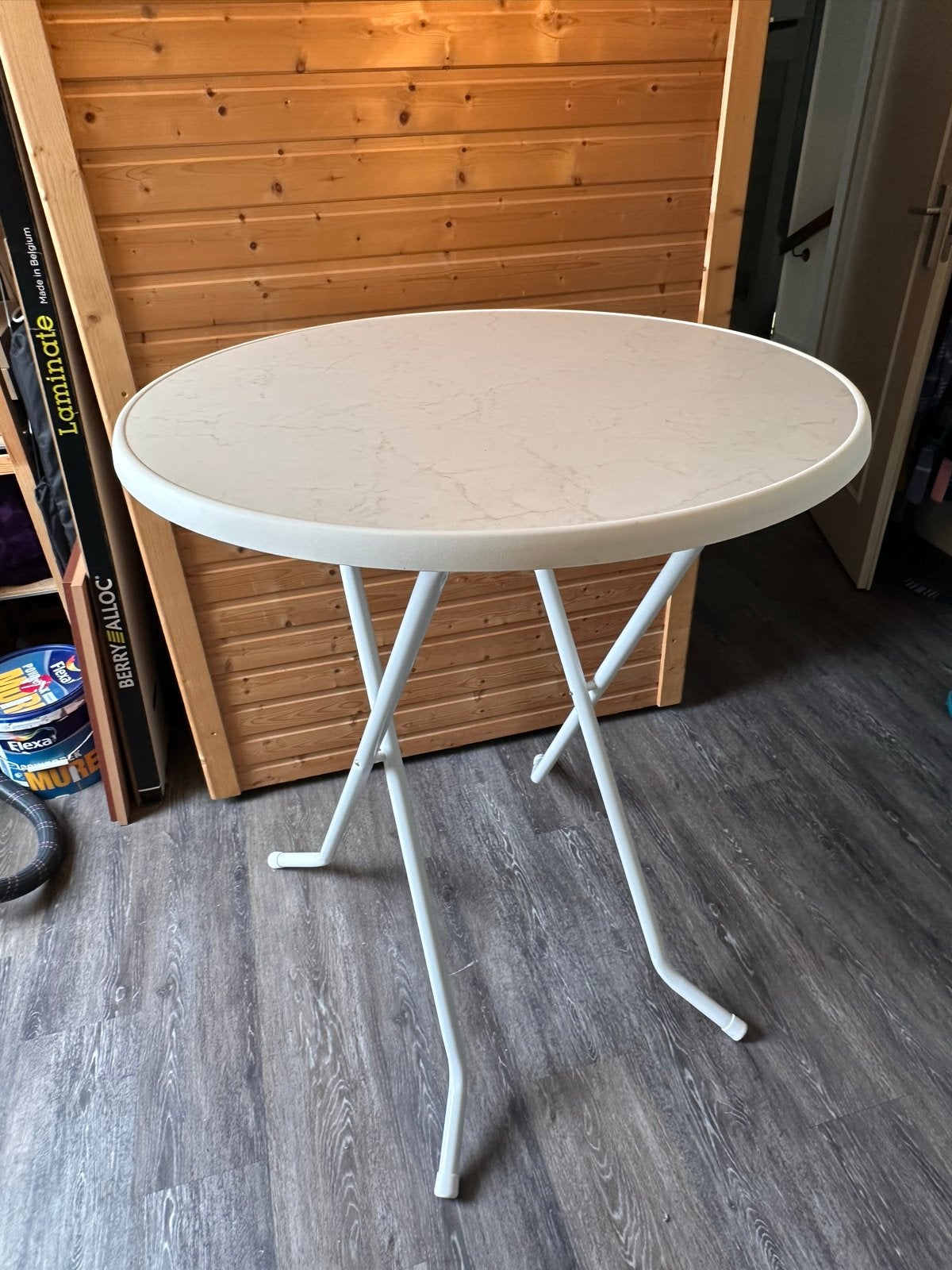 Opvouwbare ronde tafel - Ideaal voor kleine ruimtes, Ophalen, Kunststof, 100 tot 150 cm, Rond
