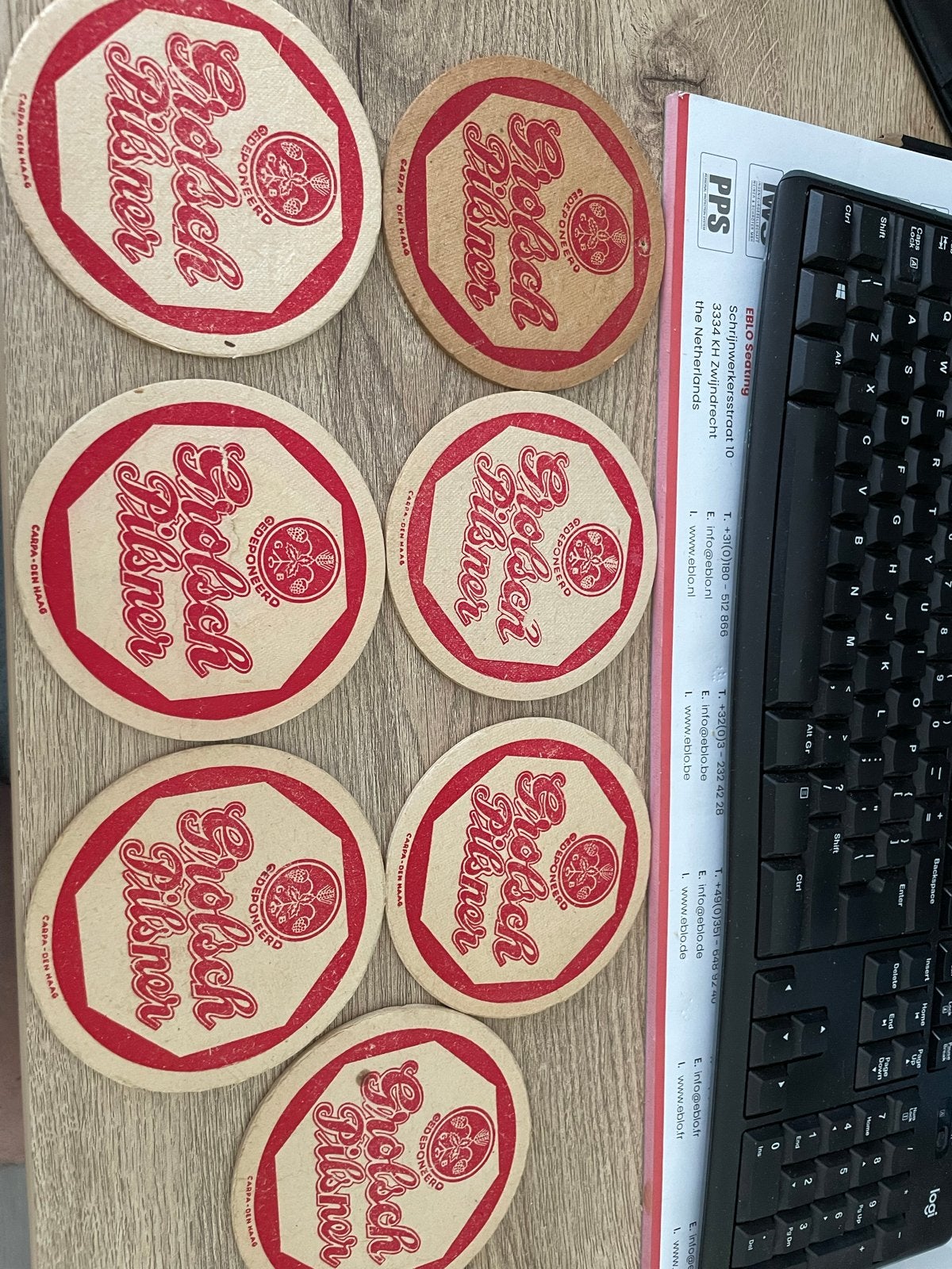 Grolsch Pilsner bierviltjes - set van 7 stuks, Ophalen of Verzenden, Gebruikt