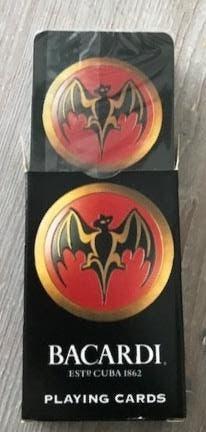 Bacardi Kaarten nieuwe Bacardi Bat Playing cards speelkaart, Verzenden, Nieuw, Gebruiksvoorwerp