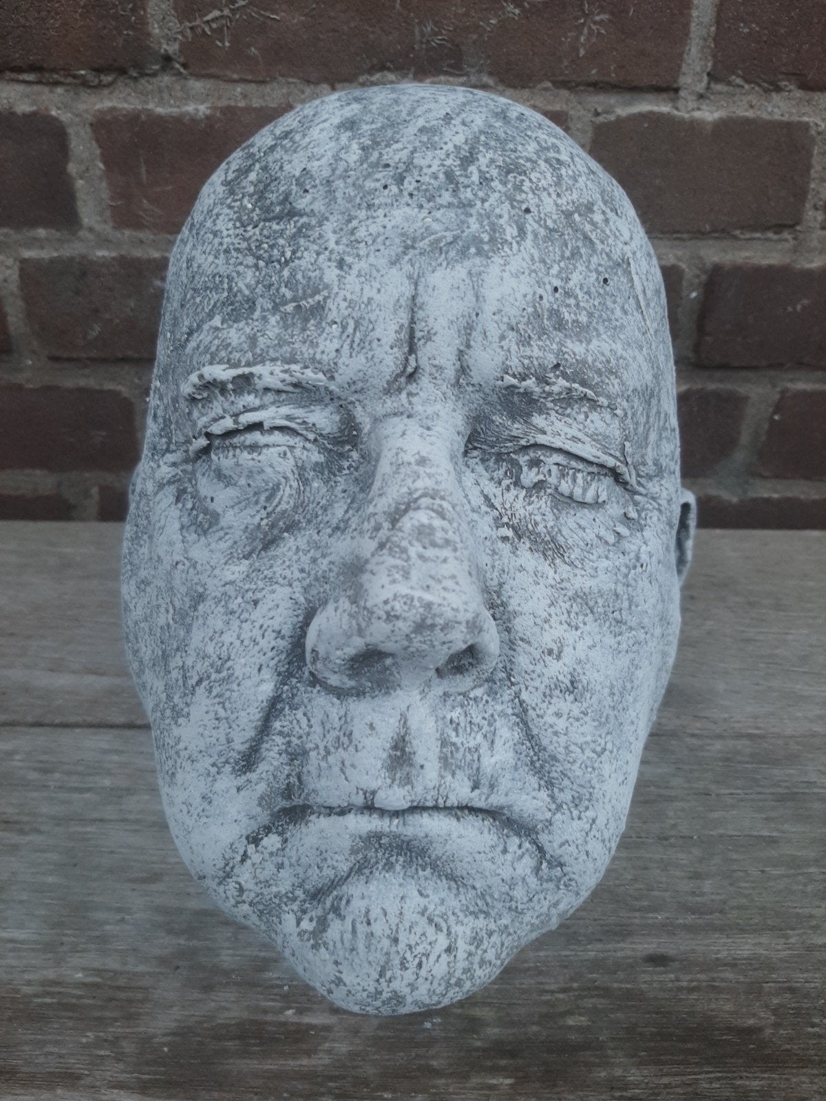 Buste man borstbeeld betonnen beeld tuinbeeld beton, Ophalen of Verzenden