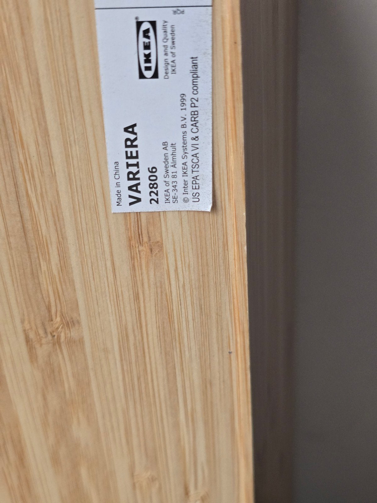 IKEA VARIERA Bamboe bestekbak - nieuw, Met plank(en), Minder dan 50 cm, Modern, Scandinavisch, Nieuw