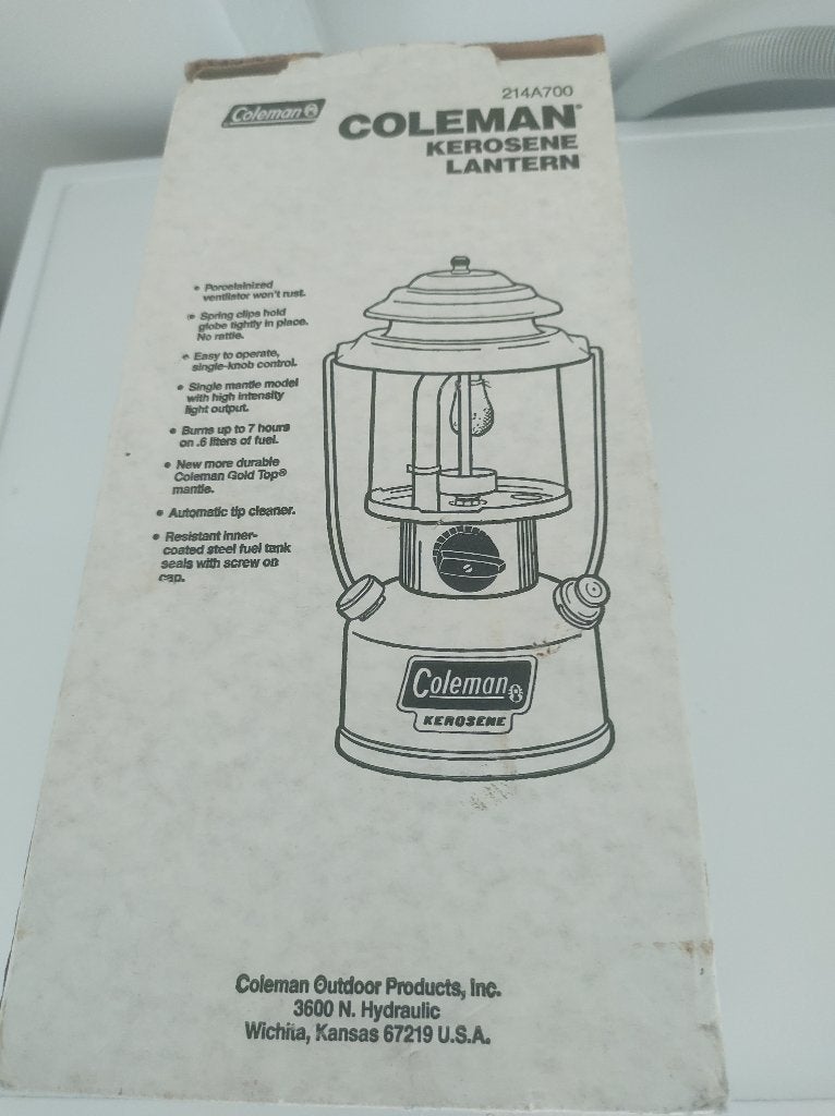 Coleman Kerosine Lamp, Ophalen of Verzenden, Zo goed als nieuw