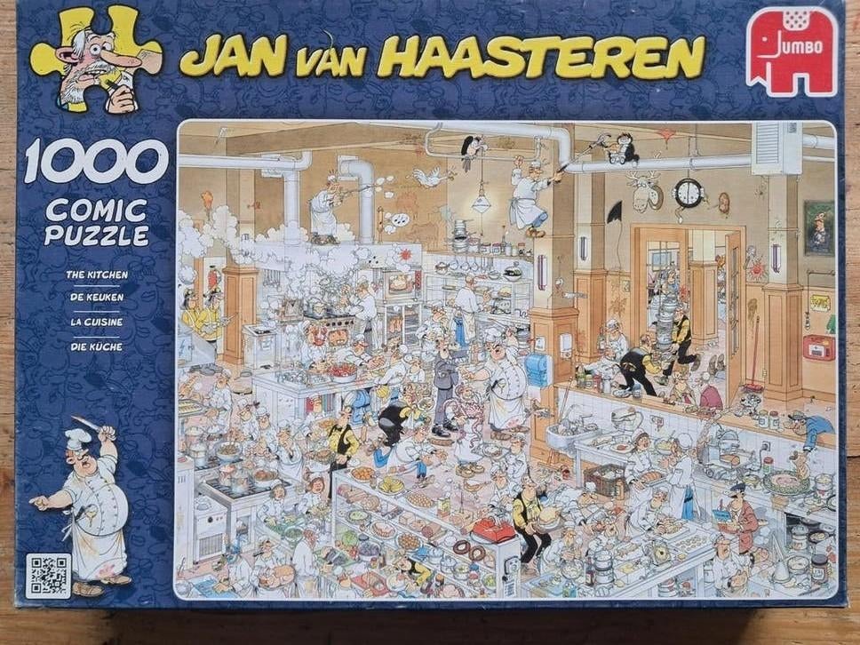 Jan van Haasteren De Keuken 1000 stukjes legpuzzel, Ophalen of Verzenden, 500 t/m 1500 stukjes, Gebruikt, Legpuzzel