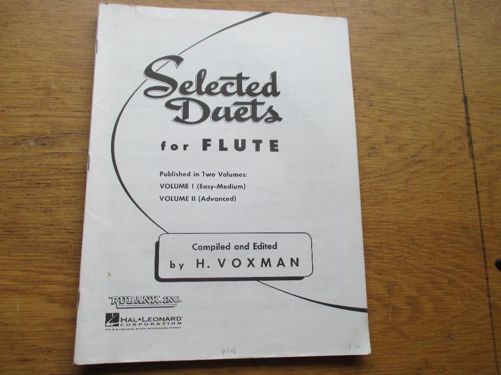 SELECTED DUETS FOR FLUTE - DWARSFLUITS DUETTEN, Gebruikt, Klassiek, Dwarsfluit of Piccolo, Ophalen of Verzenden