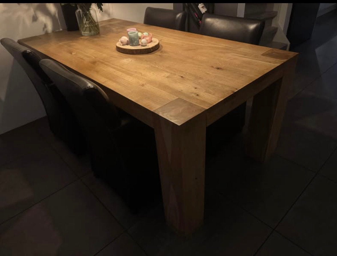 Eettafel 200 x 100 x 78cm, Ophalen, 200 cm of meer, 50 tot 100 cm, Zo goed als nieuw
